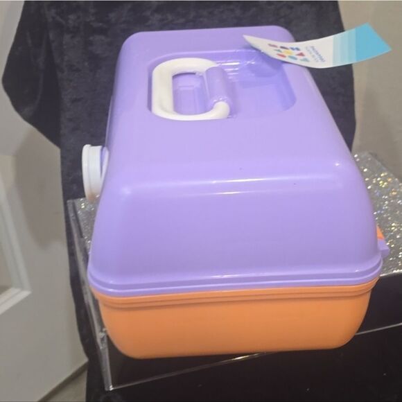 Caboodles On-The-Go Makeup Storage Box- Violet/Tangerine - Picture 12 of 13